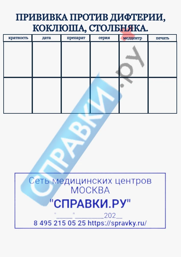 Прививка от дифтерии взрослым - Справки.ру