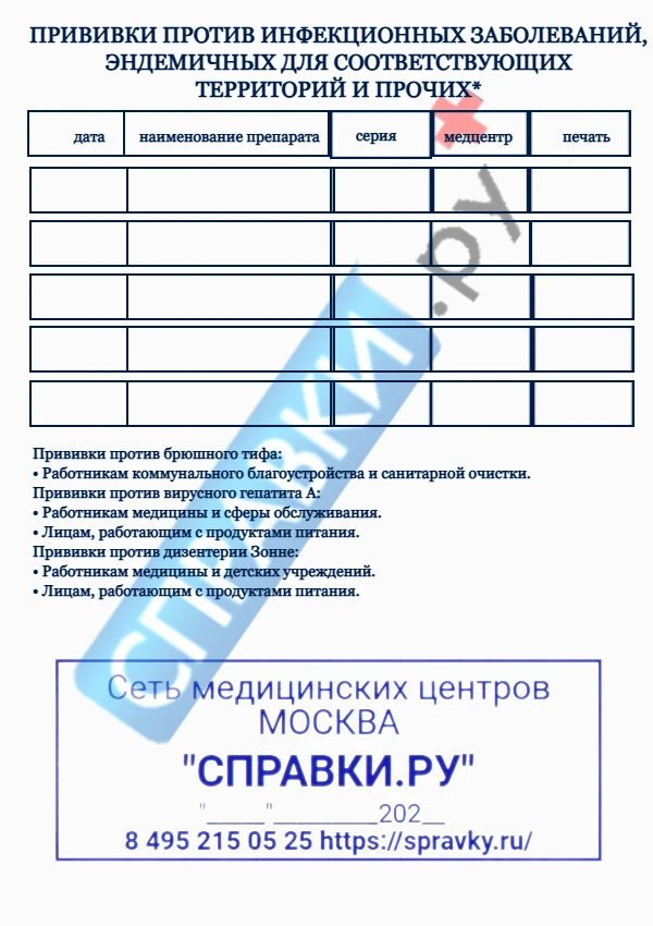 Прививка от дизентерии - Справки.ру