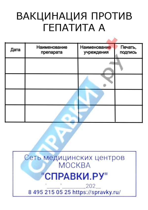 Прививка от гепатита А - Справки.ру