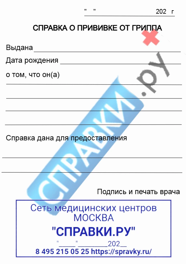 Прививка от гриппа - Справки.ру